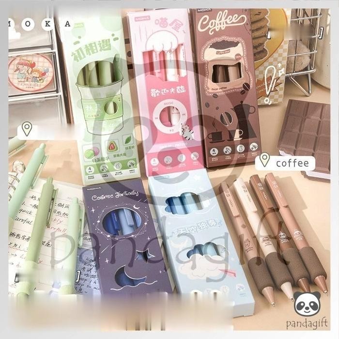 

ID 1 SET ISI 4 PCS PULPEN GEL MEKANIK 0.5MM SOFT HAND EUROBAG PEN HOLDER MATTE COLOR - GG0348