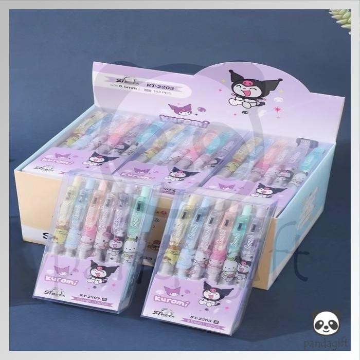 

ID (12PCS) PENA CETEK TINTA HITAM MOTIF SANRIO KUROMI MELODY CINNAMONROLL - GG0448 STATIONERY