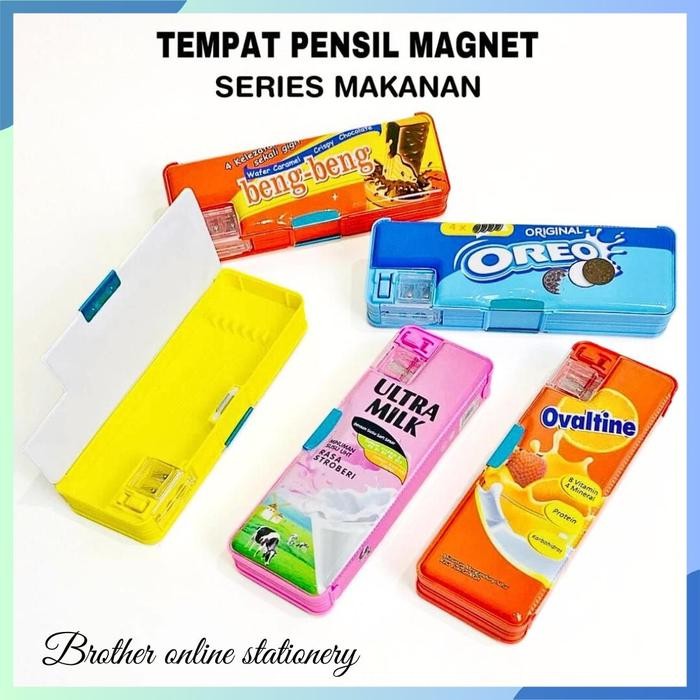 

ID BOS KOTAK PENSIL MAGNET GAMBAR SNACKS/TEMPAT PENSIL /PENCIL CASE/BOX PLASTIK STATIONERY
