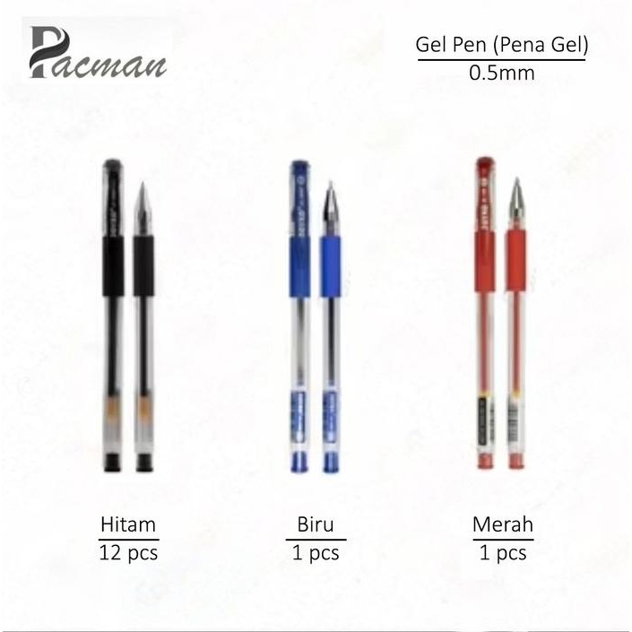 

ID 1 BOX 14 PCS PULPEN GEL PACMAN RS 999 PROMO 14 PCS