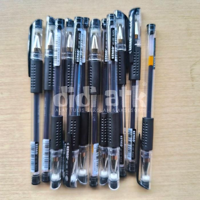 

ID PULPEN CAIR KENKO KE-100TJ WARNA HITAM 0.5MM 1 PAK ISI 12 PCS - PEN STATIONERY