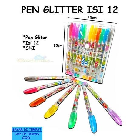 

ID PEN GEL GLITTER WARNA WARNI MURAH ISI 12 ALAT TULIS SEKOLAH PERLENGKAPAN MENGGAMBAR