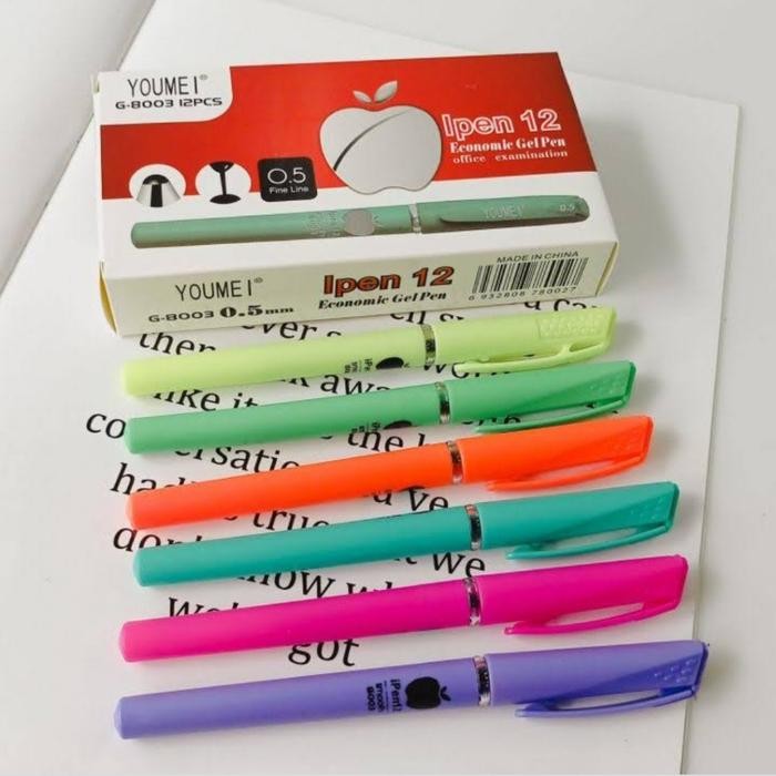 

ID UF BOLPEN GEL G-8003 APPLE 0.5MM(12PC) / PULPEN TINTA / PULPEN GEL /PEN JEL/BALPEN/BALLPOINT