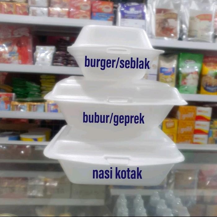 GOJEK ONLY-STYROFOAM/STEROFOAM/GABUS NASI/KOTAK MAKAN TF-3 SEKAT