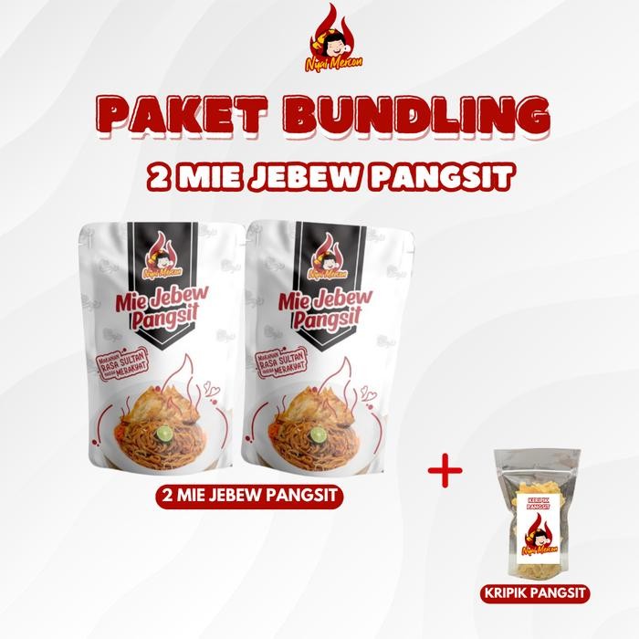 

[FREE KRIPIK PANGSIT] PAKET 2 BUAH MIE JEBEW PANGSIT NYAI MERCON