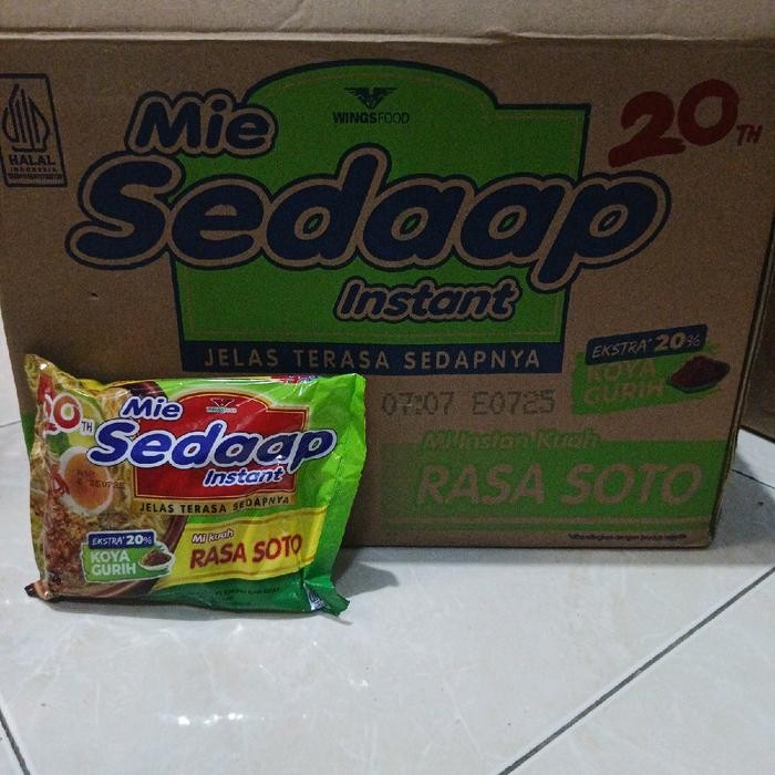 

SEDAP MIE INSTAN RASA SOTO 1DOS (40BKS)MAKANAN NOODLES FOOD KUAH