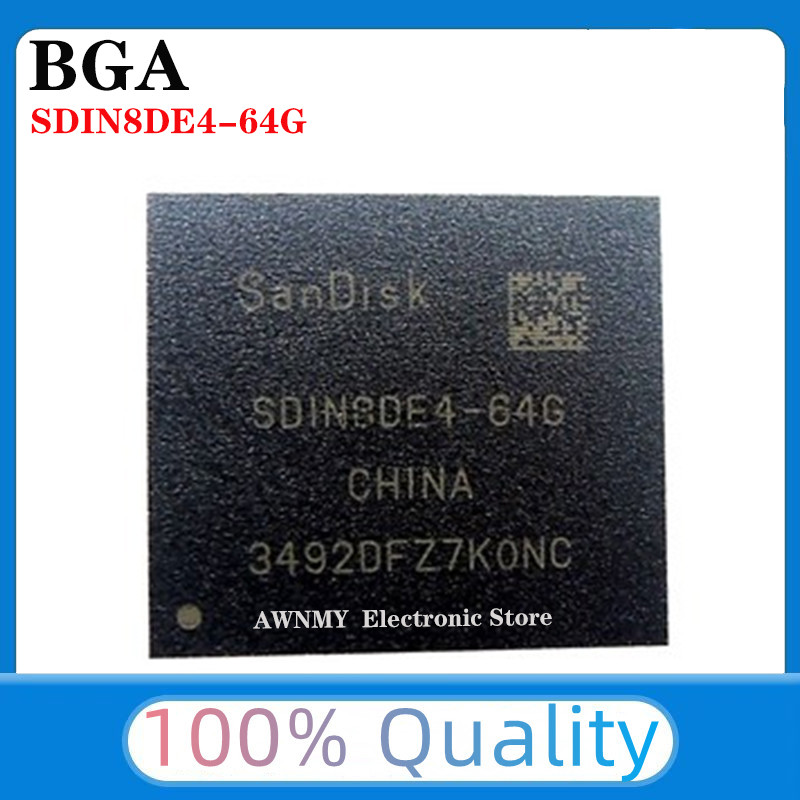 New New Original SDIN8DE4-64G BGA-153 SDIN8DE4-64 BGA153 8DE4-64G EMMC 64GB Flash Chip