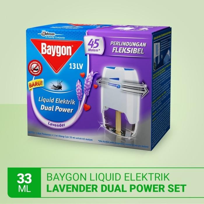 Baygon Liquid Elektrik Dual Power Set / Alat Obat Nyamuk Listrik 33 ml