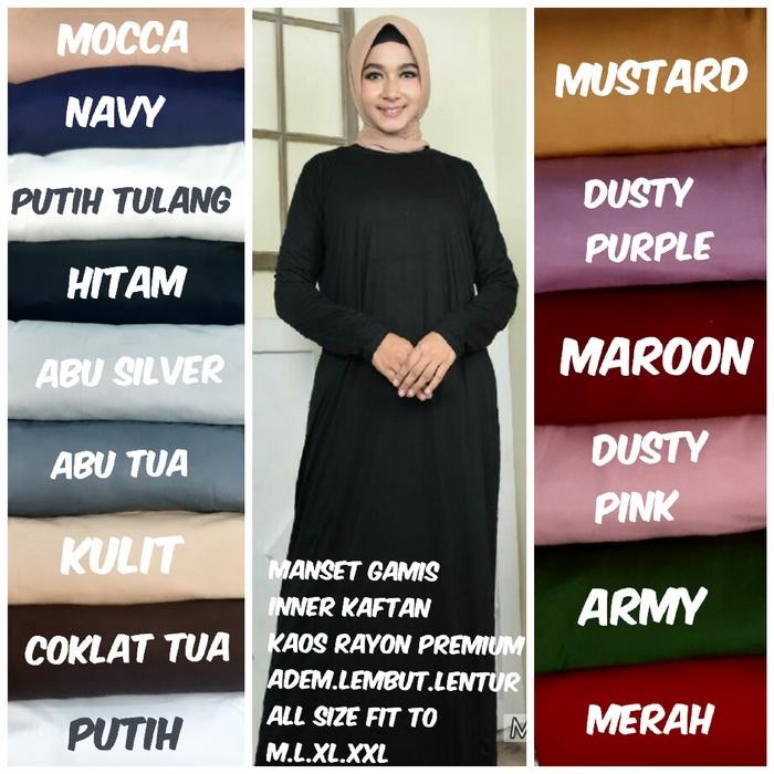 Elhijab- Manset Gamis (Daleman Gamis) Katun Rayon Premium Hademm