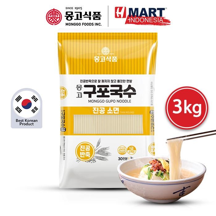 

Diskon Monggo Gupo Noodle Thin Round - Kupo Guksu - Mi Kering Gandum Korea 3Kg