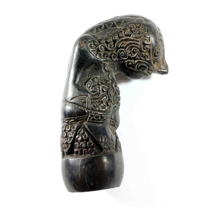 Handle Hulu Deder ng Keris Cirebon Model Ukiran Buto Bajang *