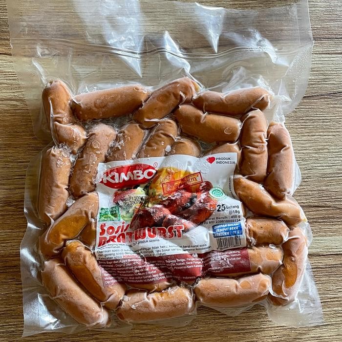 

BeliSkrg,KirimHariini- KIMBO SOSIS SAPI BRATWURST COCKTAIL 450GR ISI 25S
