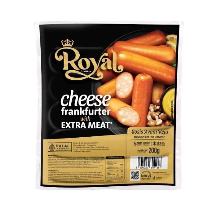 

BeliSkrg,KirimHariini- SOSIS AYAM KEJU BELFOODS ROYAL 360GR CHEESE SAUSAGE HALAL Isi paket: