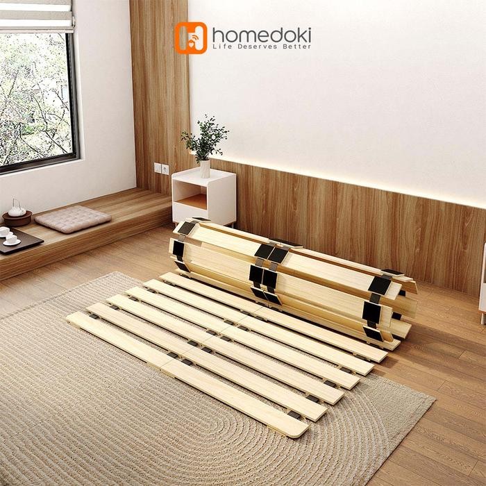 Homedoki Wrapbed Series / Kasur Tatami Papan / Dipan Kayu / Papan Kasur Lipat / Kasur Bernapas *