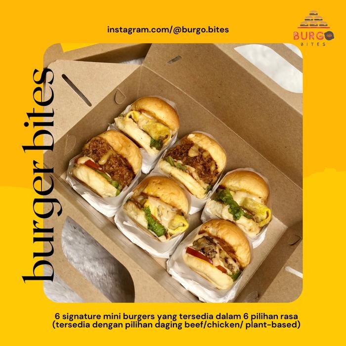

PastikanDikirimLgsg- Burger Bites / Premium Mini Burger - Box of 6 (Isi 6 pcs)