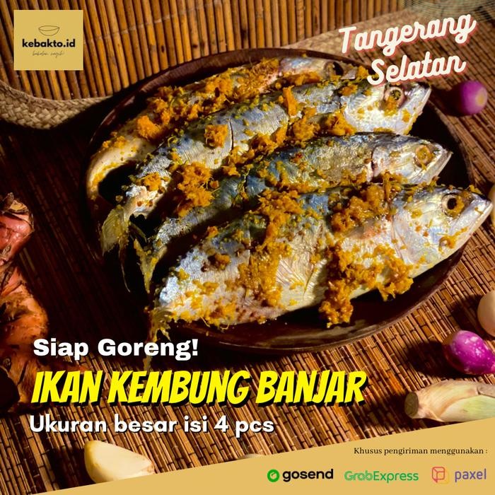 

PastikanDikirimLgsg- (SIAP GORENG) Ikan Kembung Banjar Ungkep Bumbu Lengkuas isi 4pcs