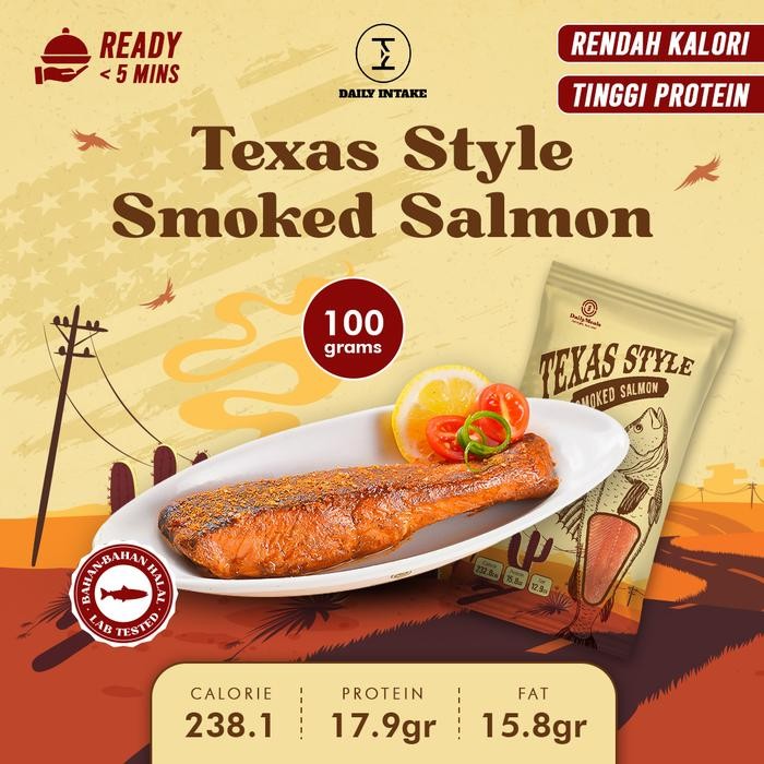 

PastikanDikirimLgsg- Texas Style Smoke Salmon Meal Prep Daily Meals / Lauk Beku Salmon Asap