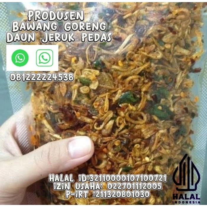 

PastikanDikirimLgsg- Bawang goreng pedas daun jeruk enak 120gr