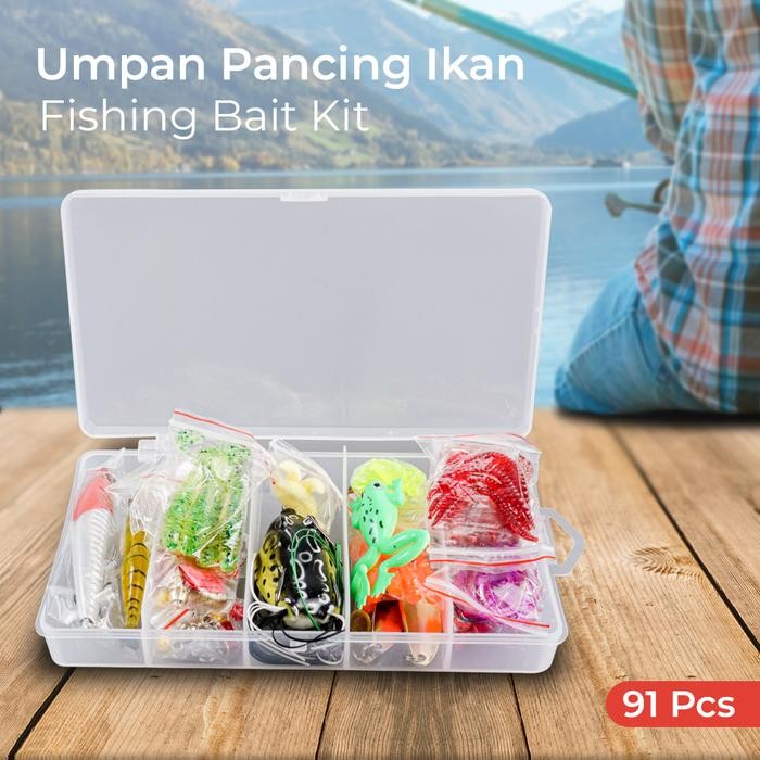 Set Umpan Pancing 91 Pcs Poper Metal Jig Soft Lure Dll