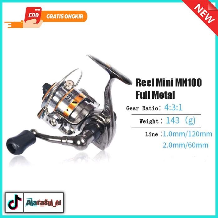 Reel Pancing Mini Mn100 Full Metal Alat