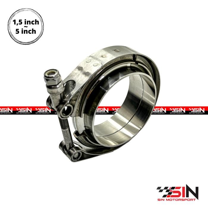 Klem Knalpot Mobil Stainless Steel 2 2.5 3 inch / V Band Clamp Kit