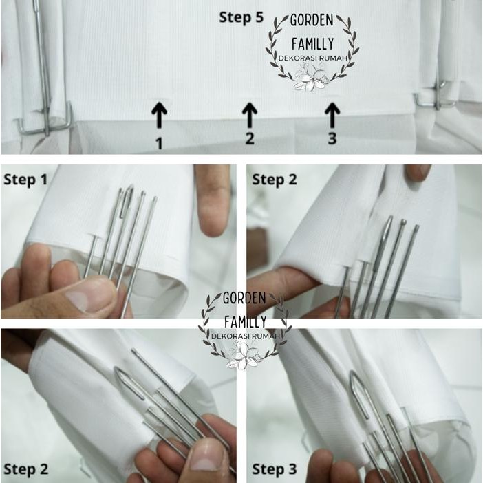 Dekorqt- Gorden Vitrase Polos Model Cantol Dan Smoke Ring