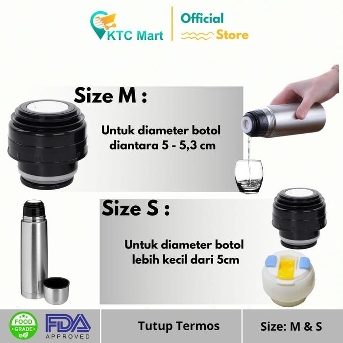 tutup botol termos air panas stainless/ air minum tumbler air [kuat dan tahan lama]