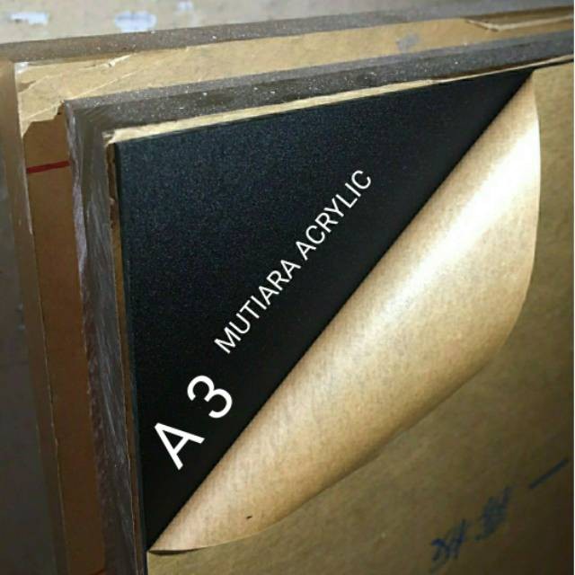 

Acrylic SPECIAL ITEM Akrilik lembaran 2mm ukuran A 3 warna hitam e satin (42x30cm)