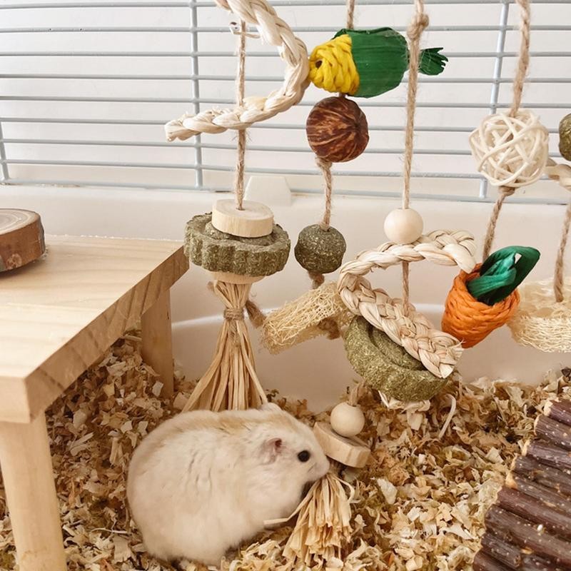 Natural Rabbit Chew Toys Rabbit Toys Wood Chew And Treat Hand-woven Natural Rabbit Teeth Grinding Ch