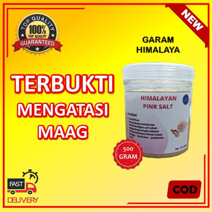 

New Garam Himalaya Asli Original Himalayan Pink Salt Organik Himsalt 500gr