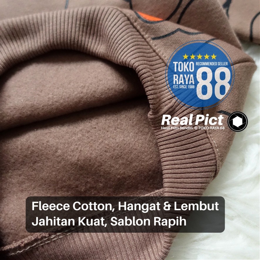 [Sjk-Rf20] Toko Raya 88, Setelan Sweater Fleece Anak 1 - 2 Tahun, Jaket Bayi Red Forest Beruang