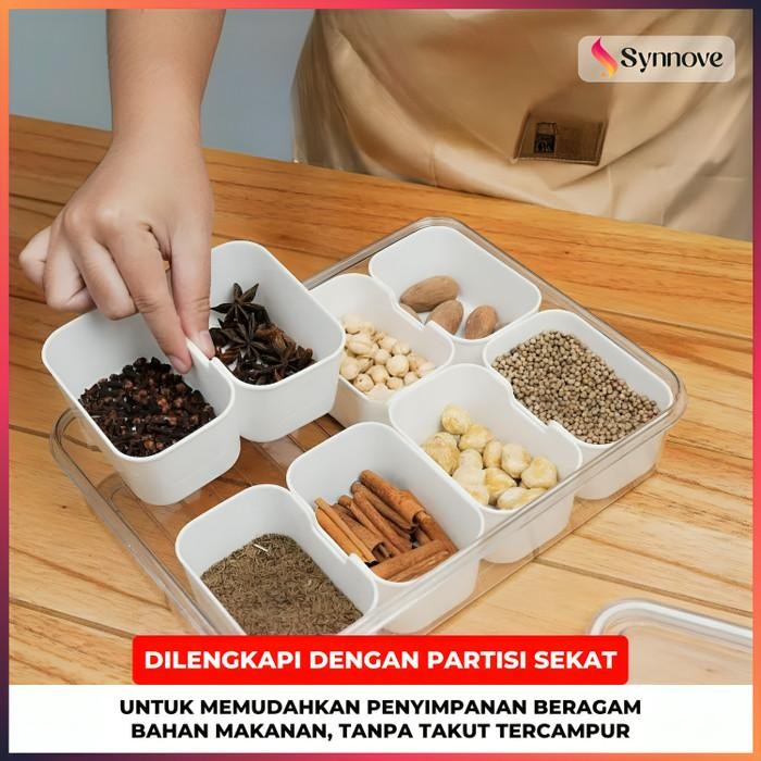 Food Container Kulkas BPA FREE Wadah Tempat Bumbu Dapur Kotak Wadah Penyimpanan Makanan Container