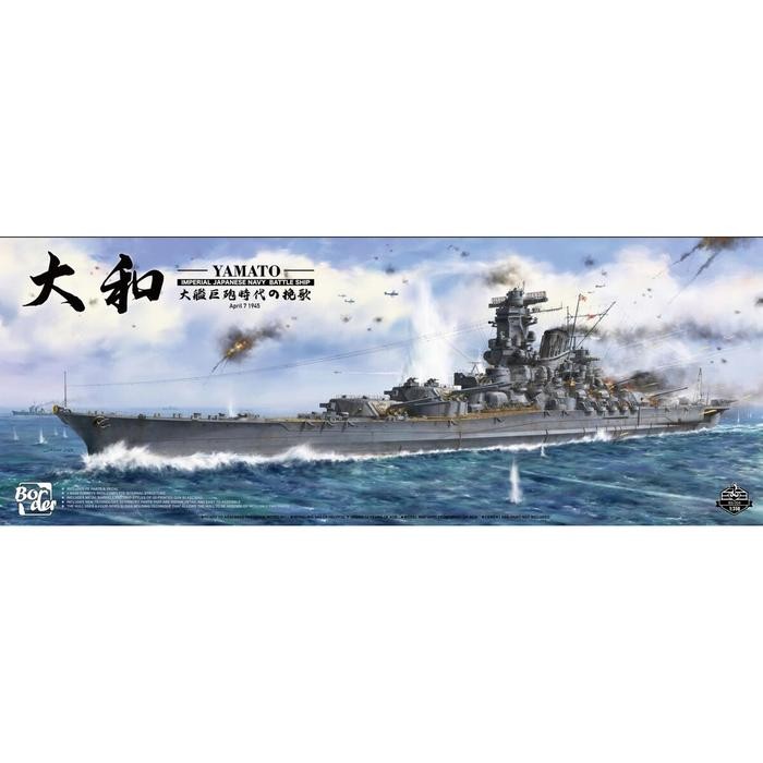 Kapal Imperial Japanese Navy Battleship Yamato Skala 1:350 Border Model