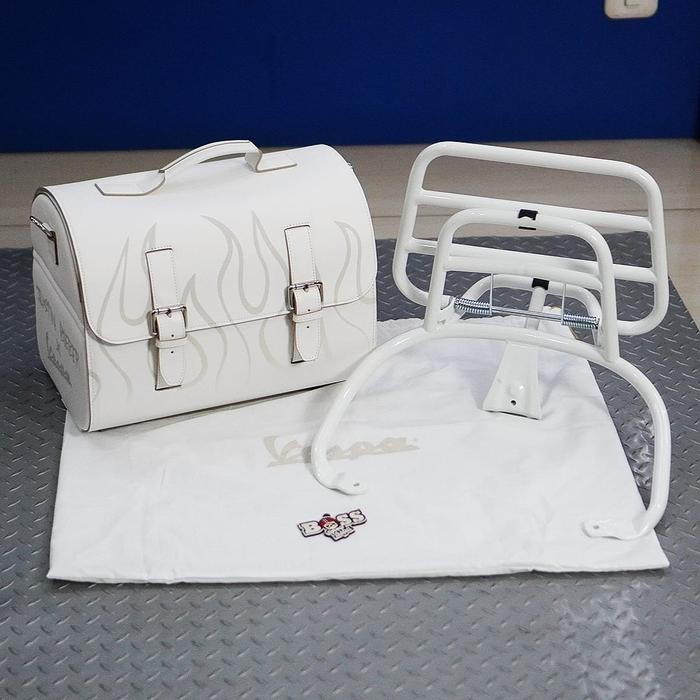 Leather Bag + Back Rack Original Piaggio Vespa Sprint X Justin Bieber