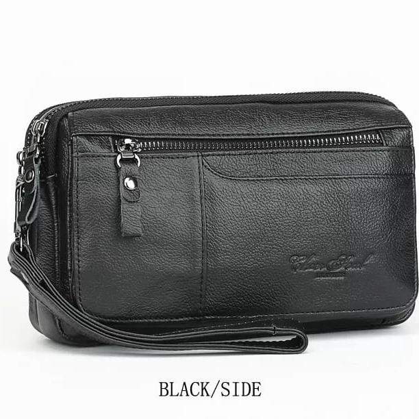Handbag Kulit Asli Pria Tas Tangan Dompet Hp Tas Genggam