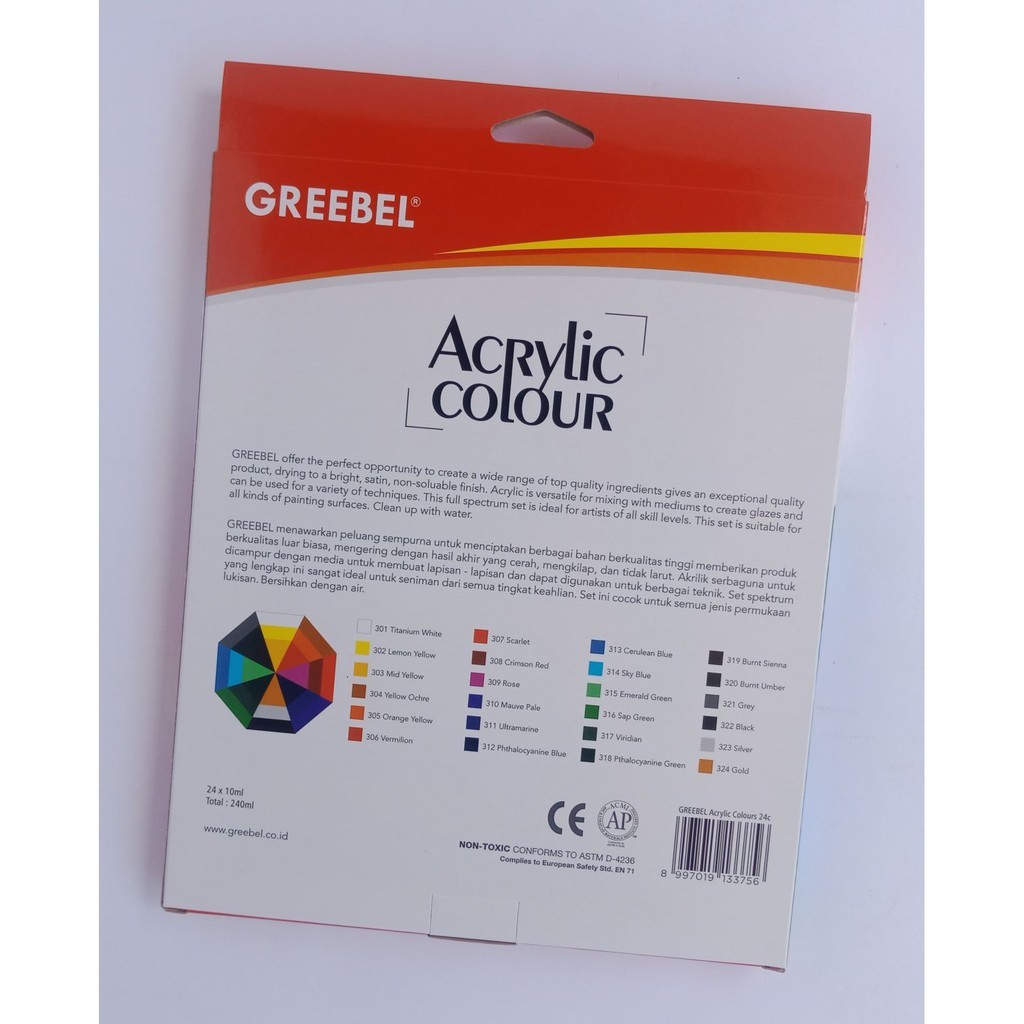 

Cat Acrylic ebel 24 Warna (10 ml)