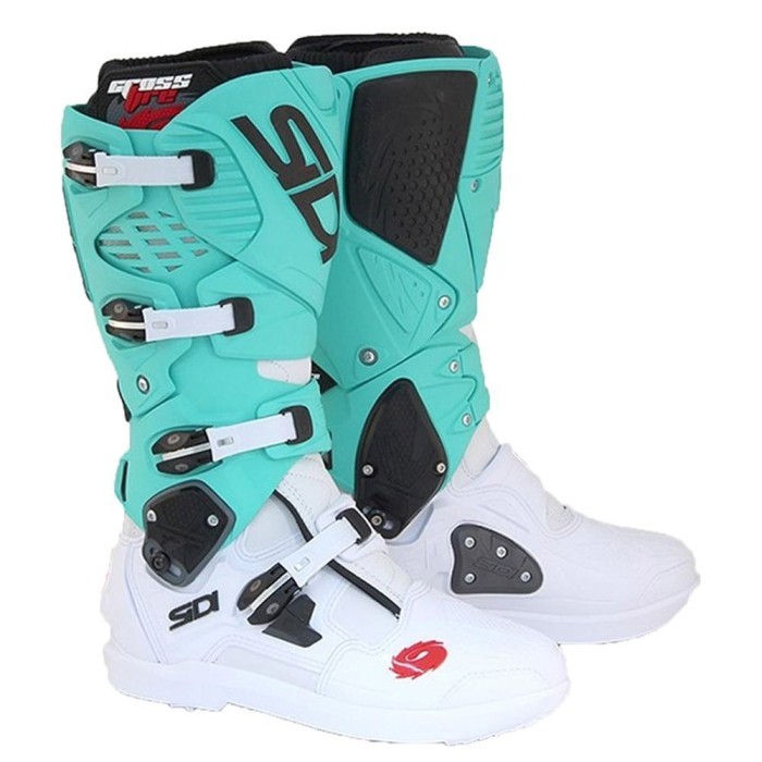 SEPATU CROSS SIDI CROSSFIRE 3 SRS MX BOOTS L.EDITION - WHITE-MINT