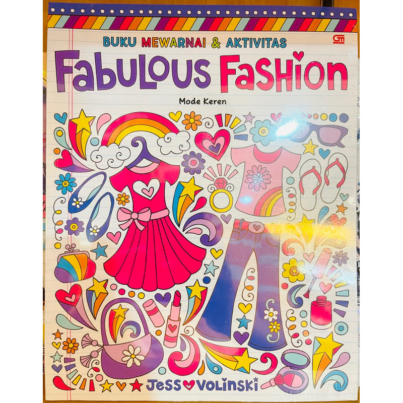 buku mewarnai dan aktivitas fabulous fashion mode keren