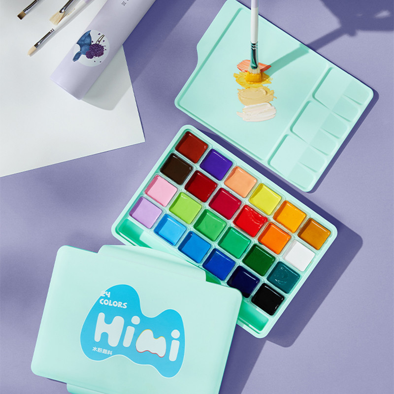 

Miya Top Watercolor Himi Gouache Paint Set 18/24 Warna 30ml Cat Untuk Air Seni Murid