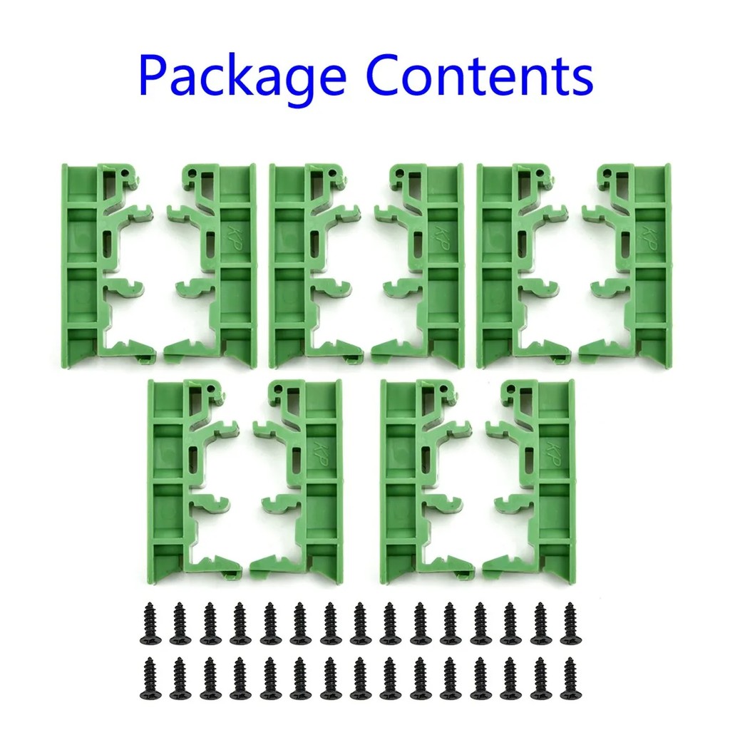 5 Set DRG-01 PCB DIN 35 Rail Adapter Circuit Board Mounting Bracket Control Board Rail Mount Holder 