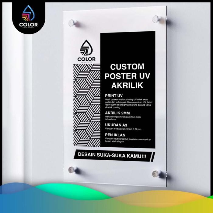 

TERBARU! Poster Frame Akrilik UV / Custom Cetak Poster UV / Poster Print UV