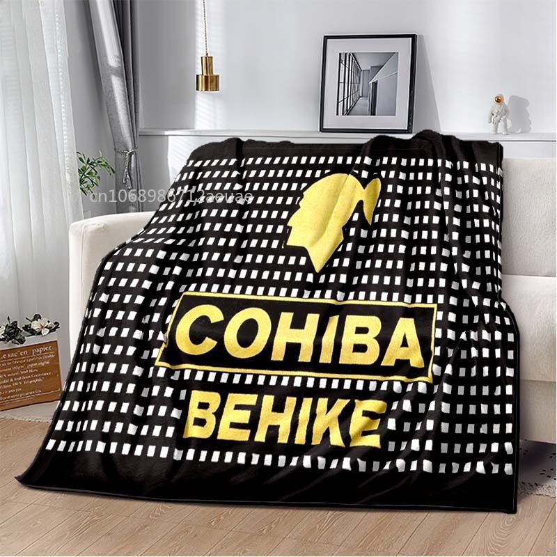 Habana Cuba Cigar C-Cohiba Blanket Fleece Wearable Throw Blanket Bedding Sofa Camping Travel Cover