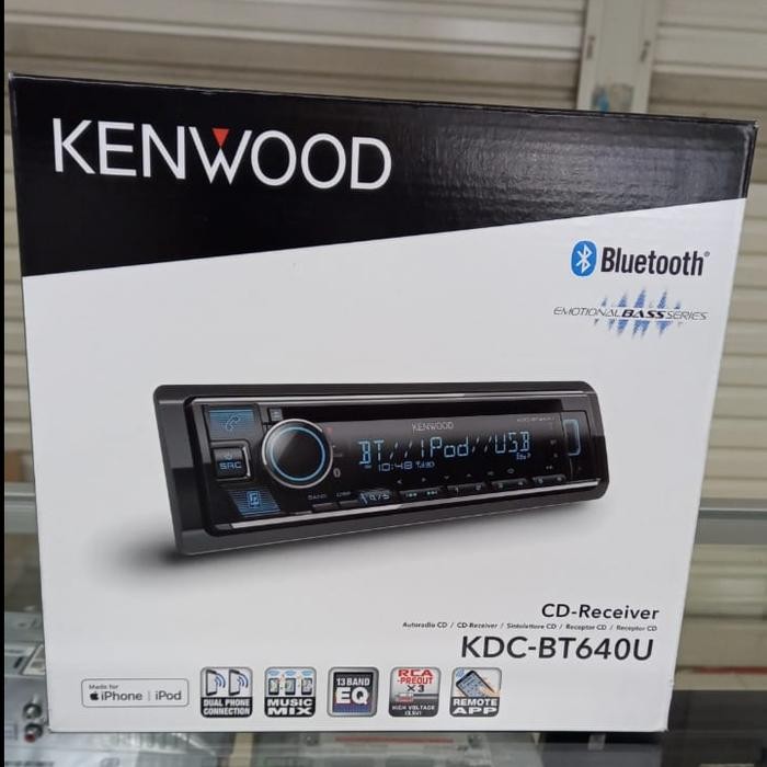 Tape Mobil Single Din Kenwood KDC-BT640U Bluetooth CD Bass Series