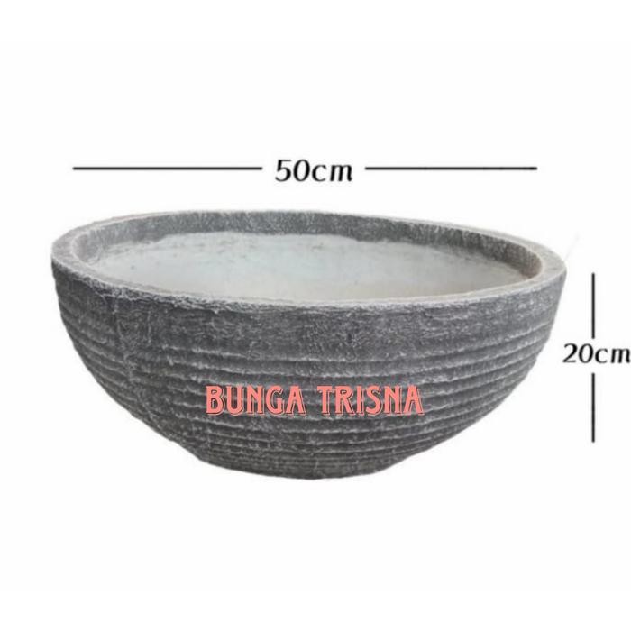 Evergreeeen Pot Bulat Minimalis / Pot Teratai / Pot Tanaman Air 50Cm