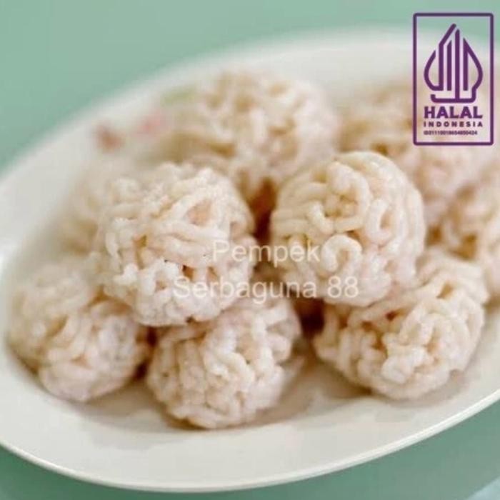 

BARANG TERLARIS Pempek Keriting ikan Tenggiri Palembang 1 paket isi 15