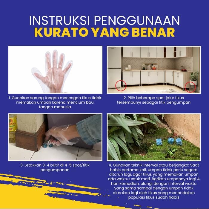 Kurato Racun Tikus Paling Ampuh Penumpas Hama Pembasmi Tikus Ori 200G