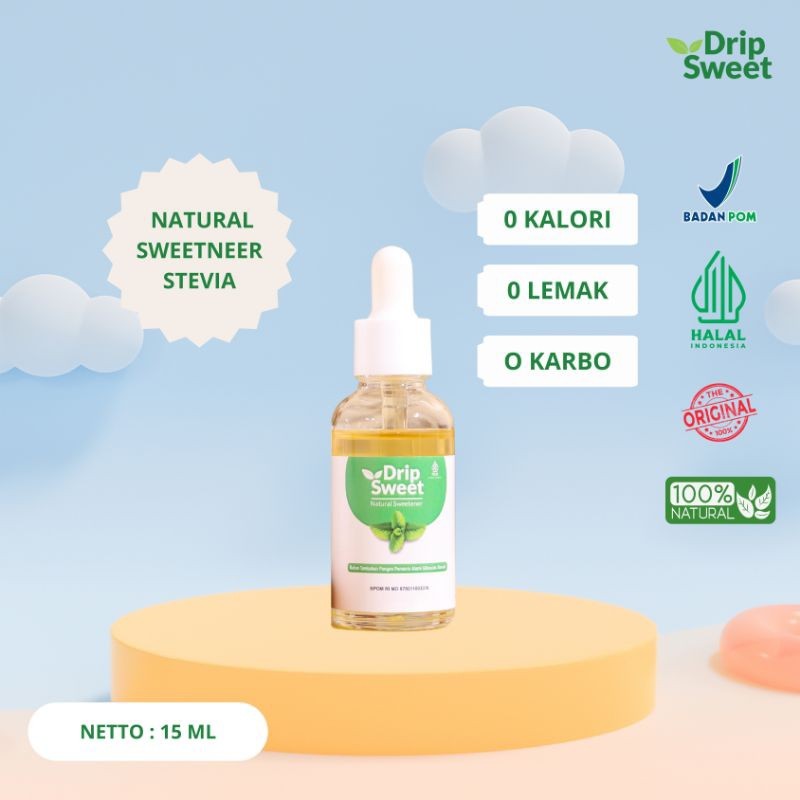

DripSweet Gula Stevia Pemanis Alami Cair 15ml - 5pcs
