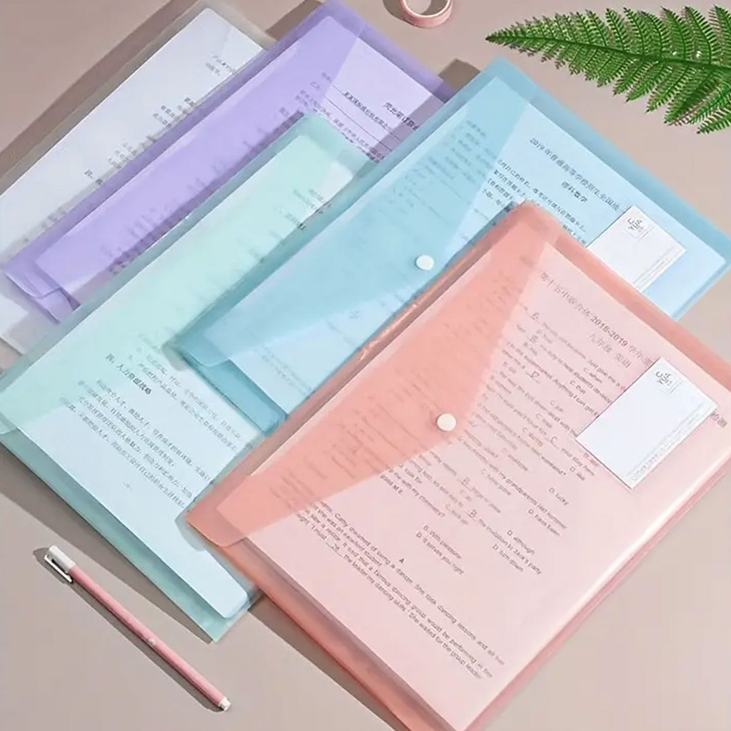 

Wqn-5Pcs Poly Bag 16C A4 Size Paper Storage Folder Pp Clear Folder Policy Briefcase Waterproof
