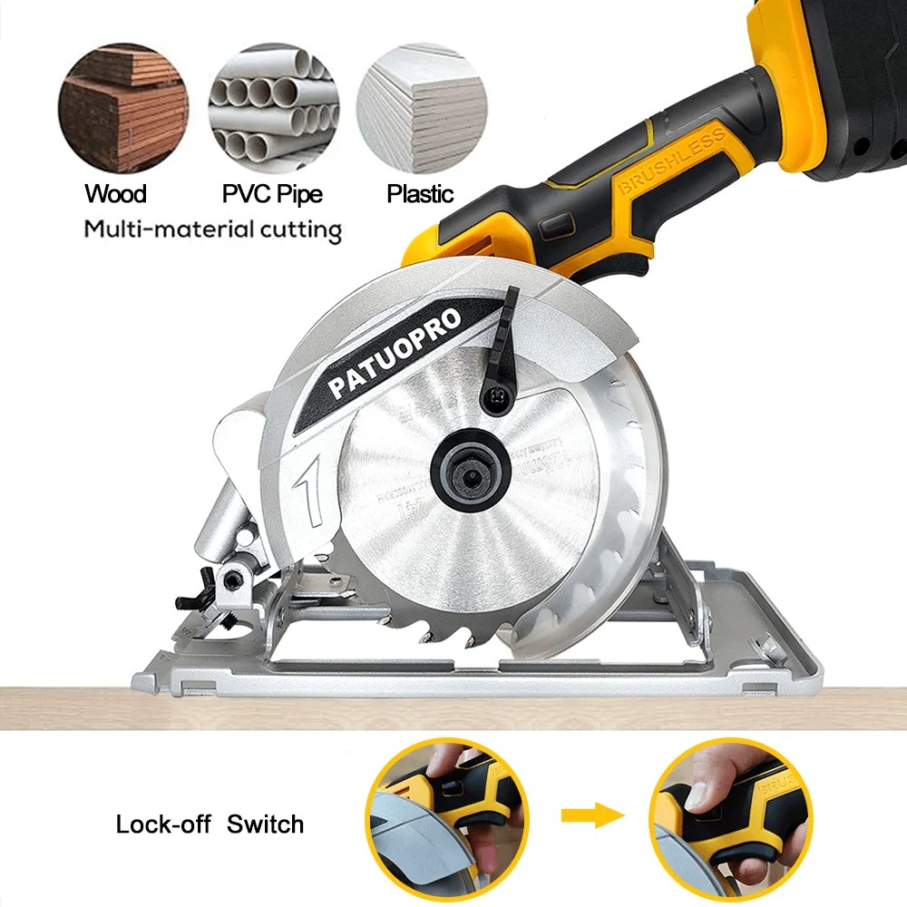 20V Brushless Circular Saw 125mm 5inch Cordless Electric Saw with Saw Blade fit Makita 18v Battery(N
