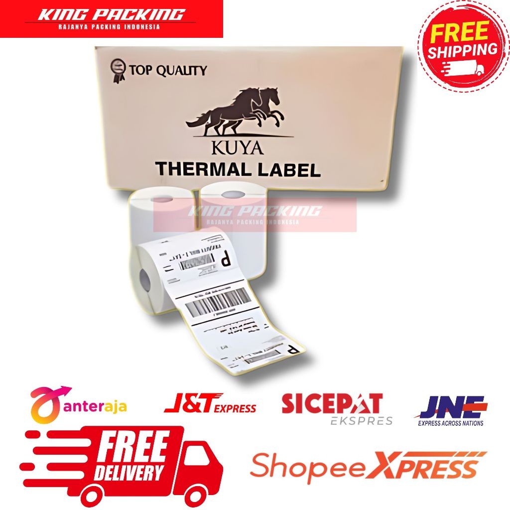 

Stiker 100x150 (300Lembar) / Label Bare / Cetak Resi